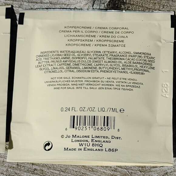 JO MALONE LONDON ENGLISH PEAR & FREESIA BODY CREAM samples x2 7ml Each BNIP - Picture 3 of 4
